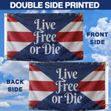 3x5 FT Live Free Or Die Flag Patriotic Banner Outdoor Wall Hanging Decoration Double Sided Printed American Style Flag