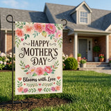 12x18 Inch HAPPY MOTHER'S DAYGarden Flags Banner, 3-Layer Knitted Polyester Double Sided Decor for Patio & Yard
