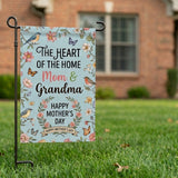 12x18 Inch HAPPY MOTHER'S DAYGarden Flags Banner, 3-Layer Knitted Polyester Double Sided Decor for Patio & Yard