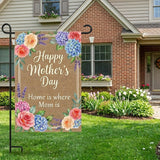 12x18 Inch HAPPY MOTHER'S DAYGarden Flags Banner, 3-Layer Knitted Polyester Double Sided Decor for Patio & Yard