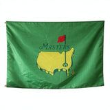 3x5ft Masters Tournament Flag, Bright Yellow Polyester Banner with Brass Grommets, Golf Fan Decor for Man Cave, Club & Home, Customizable