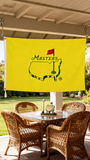 3x5ft Masters Tournament Flag, Bright Yellow Polyester Banner with Brass Grommets, Golf Fan Decor for Man Cave, Club & Home, Customizable