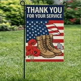 12x18 Inch Patriotic Memorial Day Garden Flags Banner, 3-Layer Knitted Polyester Double Sided Decor for Patio & Yard
