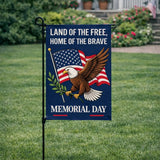12x18 Inch Patriotic Memorial Day Garden Flags Banner, 3-Layer Knitted Polyester Double Sided Decor for Patio & Yard