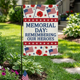12x18 Inch Patriotic Memorial Day Garden Flags Banner, 3-Layer Knitted Polyester Double Sided Decor for Patio & Yard