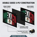 Mexico Flag 3x5 FT Bold Eagle Coat of Arms Green White Red Black Banner Wall Decor Indoor Outdoor Patriotic Hanging Polyester Sign