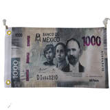 Mexico new 1,000-peso note flag Polyester Digital Printing 3x5ft Outdoor Banner with Brass Grommets