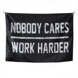 3x5ft Nobody Cares Work Harder Flag Motivational Polyester Banner for Gym