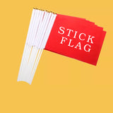 stick flag（15*21cm) 50 pieces/bag Custom Flag Polyester Digital Printing  Outdoor Banner with Brass Grommets