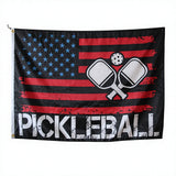 3x5FT Pickleball USA Flag Distressed Patriotic Sports Banner Polyester Customizable For Yard Garage