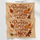 3x5FT Pumpkin Spice Everything Nice Fall Flag Autumn Thanksgiving Home Kitchen Wall Decor Indoor Outdoor Hanging Banner