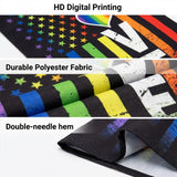 LGBT Pride Love Garden Flag 12x18 Inch Rainbow Heart USA Star Stripe Black Banner Yard Lawn Outdoor Seasonal Hanging Polyester Decor