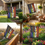 LGBT Pride Love Garden Flag 12x18 Inch Rainbow Heart USA Star Stripe Black Banner Yard Lawn Outdoor Seasonal Hanging Polyester Decor