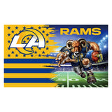 NFL Rams Polyester Digital Printing 3x5ft Outdoor Banner with Brass Grommets