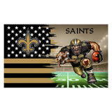 NFL Saints Polyester Digital Printing 3x5ft Outdoor Banner with Brass Grommets