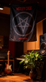 Motley Crue Inverted Pentagram Flag 3x5ft Waterproof Polyester for Indoor Outdoor Metalhead Decor