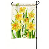 12x18IN Spring Daffodil Garden Flag, Double Sided 3-Layer Knitted Polyester Yard Banner, Reversible Watercolor Floral Decor with Light Blocking Layer for Patio & Porch