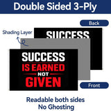 3x5 FT Success Is Earned Not Given Flag Motivational Gym Banner Inspirational Wall Decor for Home Office Fitness Room