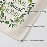 12x18 Inch Home Sweet Home Garden Flag, Green Leaf Floral Wreath Yard Decor for Front Porch, Lawn, Patio and Outdoor Display