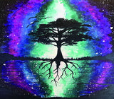 Sinonarui Forest Tapestry Psychedelic Tree Tapestry for Bedroom Aesthetic NatureTapestry Tree Starry Tapestry Wall Hanging for Room Decor, for Women Men Boys, Ethereal Tree Tapestry