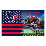 NFL Texans Polyester Digital Printing 3x5ft Outdoor Banner with Brass Grommets