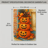 Thanksgiving Garden Flag 12x18 Inch Cornucopia Pumpkin Harvest Autumn Fall Yard Lawn Outdoor Seasonal Holiday Decoration Polyester