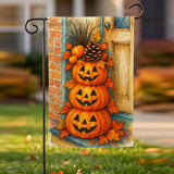 Thanksgiving Garden Flag 12x18 Inch Cornucopia Pumpkin Harvest Autumn Fall Yard Lawn Outdoor Seasonal Holiday Decoration Polyester