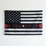 First Responder USA Flag 3x5 FT Police Firefighter Military Nurse EMS Dispatch Patriotic Banner Wall Decor Indoor Outdoor Hanging Polyester