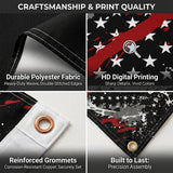 USA American Flag 3x5 FT Grunge Drip Paint Splatter Patriotic Black Red White Banner Wall Decor Indoor Outdoor Hanging Polyester