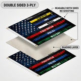 First Responder USA Flag 3x5 FT Police Firefighter Military Nurse EMS Dispatch Patriotic Banner Wall Decor Indoor Outdoor Hanging Polyester