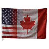 Ameri-Can Flag 3x5ft Polyester American Canadian Fusion Flag for Cabin Event Decor