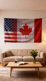 Ameri-Can Flag 3x5ft Polyester American Canadian Fusion Flag for Cabin Event Decor