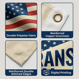 3x5 FT Veterans Day Flag, Honoring All Who Served Patriotic Banner, Veteran Memorial Decor for Home, Yard, Porch and Events