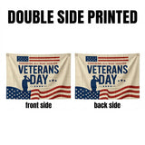 3x5 FT Veterans Day Flag, Honoring All Who Served Patriotic Banner, Veteran Memorial Decor for Home, Yard, Porch and Events
