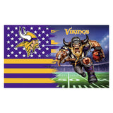 NFL Vikings Polyester Digital Printing 3x5ft Outdoor Banner with Brass Grommets