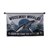 Woolway-Whales-Swim flag Polyester Digital Printing 3x5ft Outdoor Banner with Brass Grommets