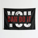 You Can Do It 3x5 Ft Inspirational Motivational Flag, Positive Quote Banner for Home Gym Office Wall Decor