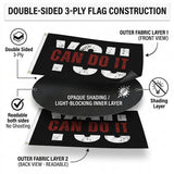 You Can Do It 3x5 Ft Inspirational Motivational Flag, Positive Quote Banner for Home Gym Office Wall Decor