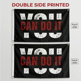 You Can Do It 3x5 Ft Inspirational Motivational Flag, Positive Quote Banner for Home Gym Office Wall Decor