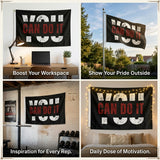 You Can Do It 3x5 Ft Inspirational Motivational Flag, Positive Quote Banner for Home Gym Office Wall Decor