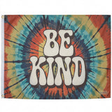 3x5ft Be Kind Tie-Dye Flag, Retro Hippie Polyester Banner, Perfect for Boho Bedroom, Festival Decor & Positive Vibes Wall Art