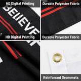 Believe In Yourself You Will Be Unstoppable Flag 3x5 FT Motivational Quote Banner Indoor Outdoor Wall Hanging Decoration