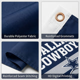 Dallas Cowboys Flag 3x5 FT NFL Football Helmet Star Stripe Navy Blue Banner Wall Decor Man Cave Indoor Outdoor Hanging Polyester