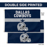 Dallas Cowboys Flag 3x5 FT NFL Football Helmet Star Stripe Navy Blue Banner Wall Decor Man Cave Indoor Outdoor Hanging Polyester