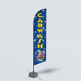 Sinonarui Carwash Advertising Custom Feather Razor Flags Blade Angled Flag for Display