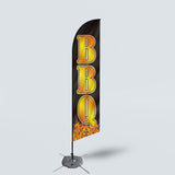 Sinonarui BBQ Advertising Custom Feather Razor Flags Blade Angled Flag for Display