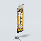 Sinonarui Beer Bar Advertising Custom Feather Razor Flags Blade Angled Flag for Display