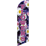 Sinonarui Flowers Advertising Custom Feather Razor Flags Blade Angled Flag for Display