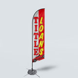 Sinonarui Loans Advertising Custom Feather Razor Flags Blade Angled Flag for Display