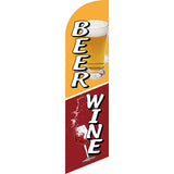 Sinonarui Beer Bar Advertising Custom Feather Razor Flags Blade Angled Flag for Display